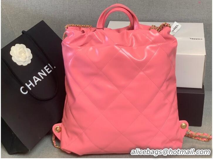 Affordable Price LARGE BACK PACK CHANEL 22 AS3313 PINK&GOLD