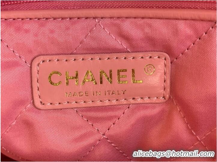 Good Product LARGE BACK PACK CHANEL 22 AS3313 LIGHT PINK&GOLD