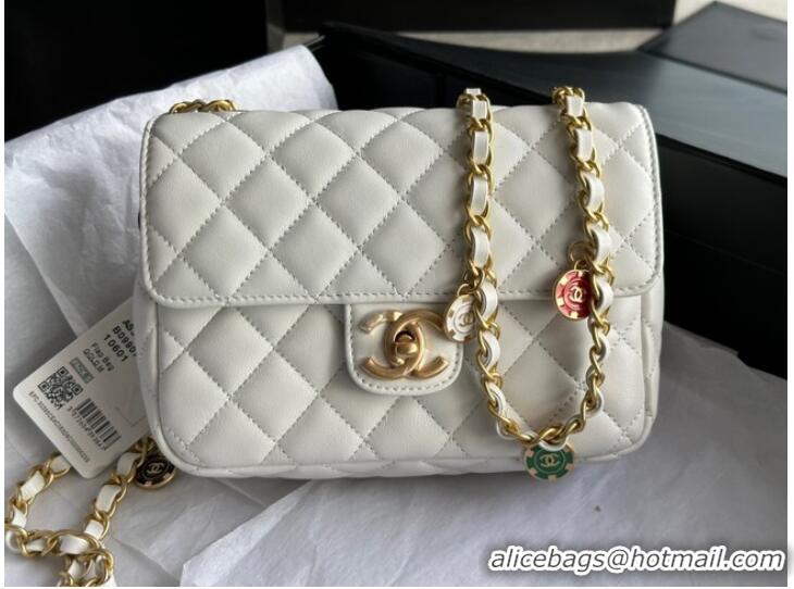 Promotional Discount CHANEL MINI FLAP BAG AS3737 white