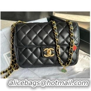 Top Quality CHANEL MINI FLAP BAG AS3737 black