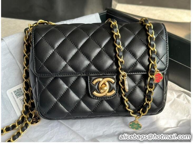 Top Quality CHANEL MINI FLAP BAG AS3737 black