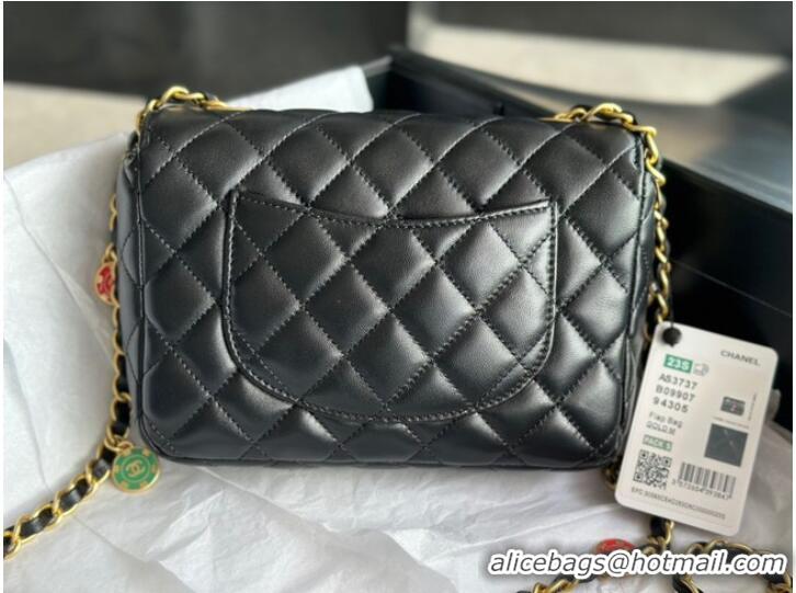 Top Quality CHANEL MINI FLAP BAG AS3737 black