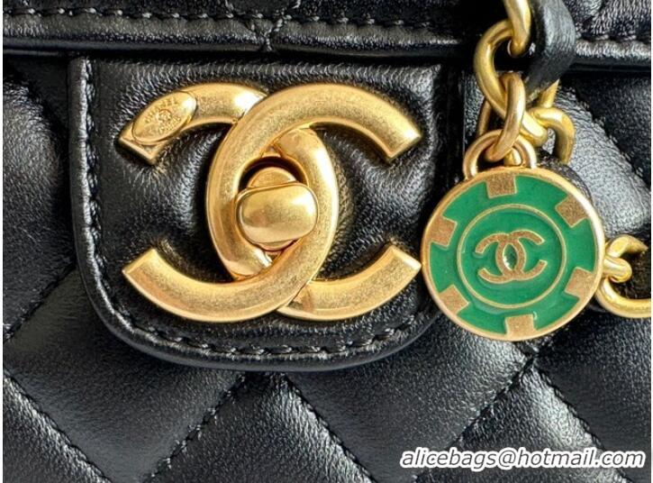 Top Quality CHANEL MINI FLAP BAG AS3737 black