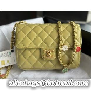 Top Quality CHANEL MINI FLAP BAG AS3737 lemon