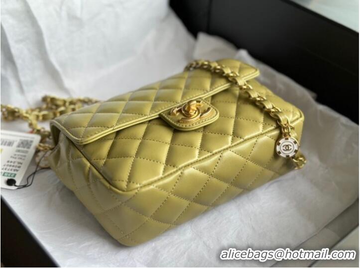 Top Quality CHANEL MINI FLAP BAG AS3737 lemon