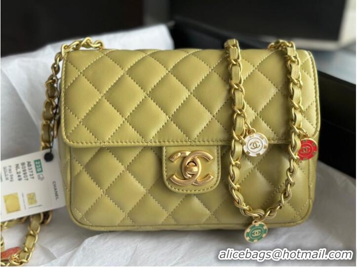 Top Quality CHANEL MINI FLAP BAG AS3737 lemon