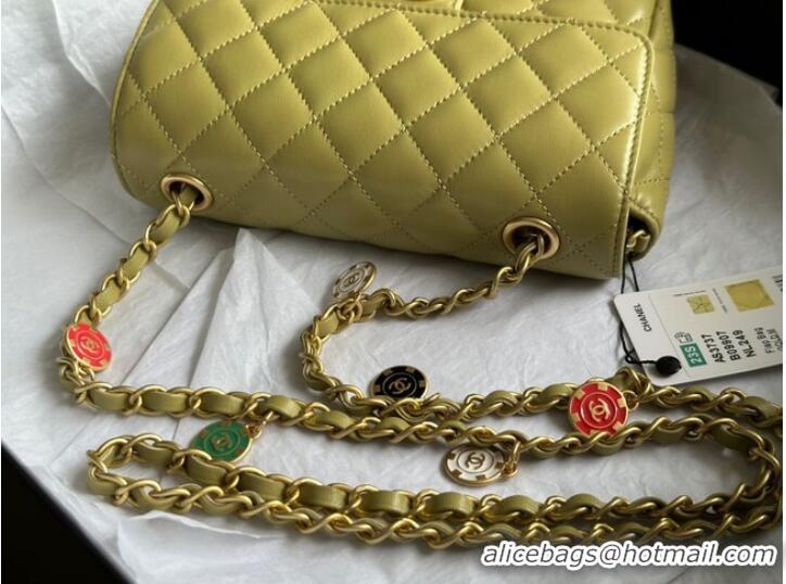 Top Quality CHANEL MINI FLAP BAG AS3737 lemon