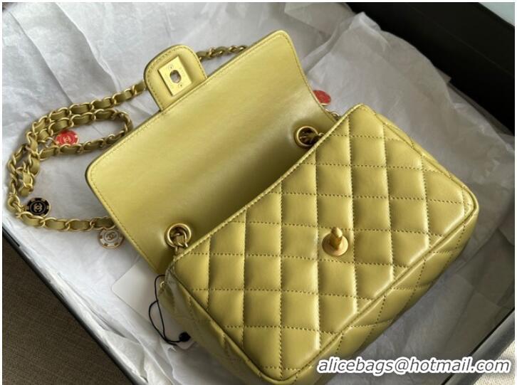 Top Quality CHANEL MINI FLAP BAG AS3737 lemon