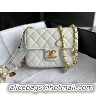 Affordable Price CHANEL MINI FLAP BAG AS3736 white