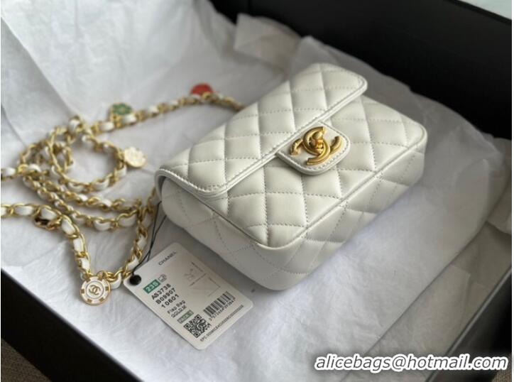 Affordable Price CHANEL MINI FLAP BAG AS3736 white