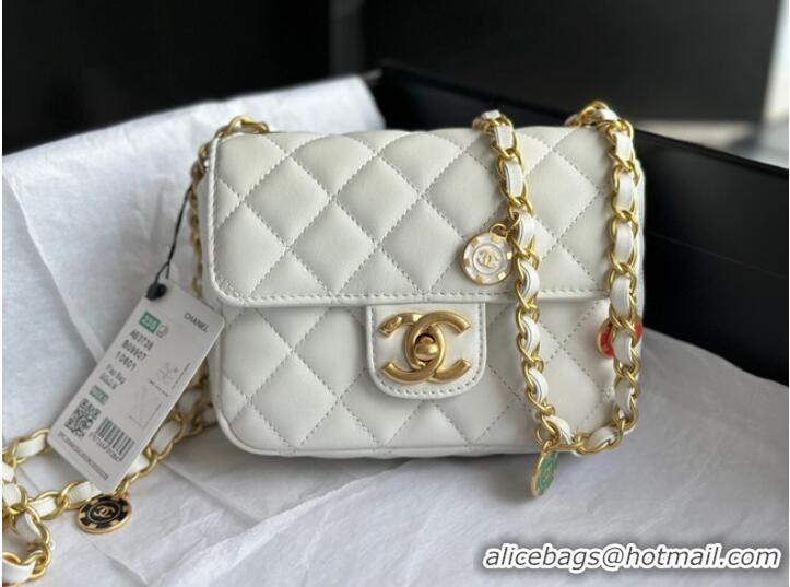 Affordable Price CHANEL MINI FLAP BAG AS3736 white