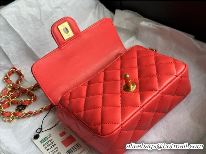 Luxury Discount CHANEL MINI FLAP BAG AS3736 red