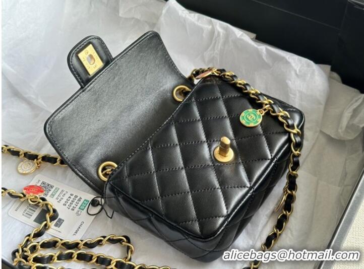 Most Popular CHANEL MINI FLAP BAG AS3736 black