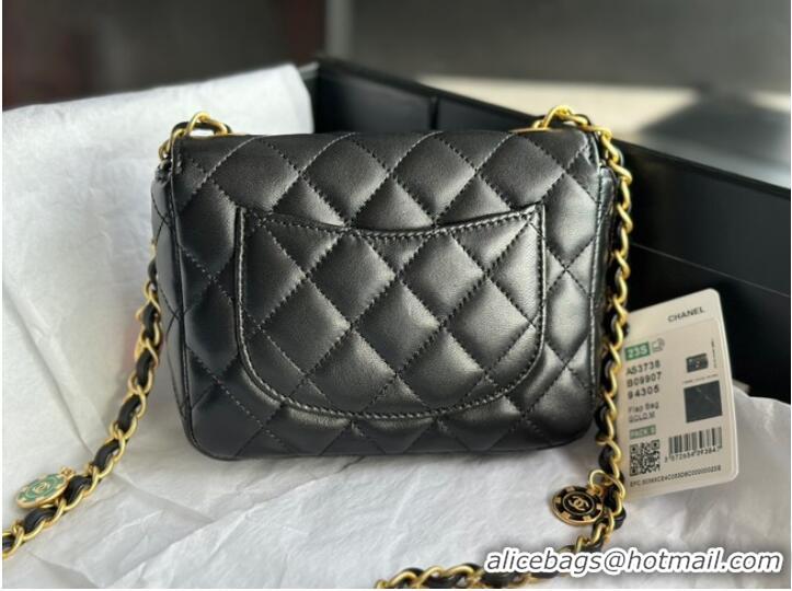 Most Popular CHANEL MINI FLAP BAG AS3736 black