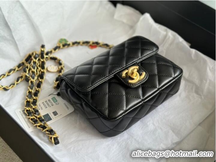 Most Popular CHANEL MINI FLAP BAG AS3736 black