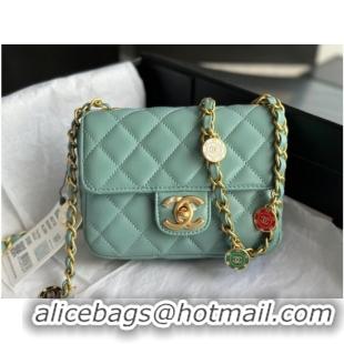 Reasonable Price CHANEL MINI FLAP BAG AS3736 light blue