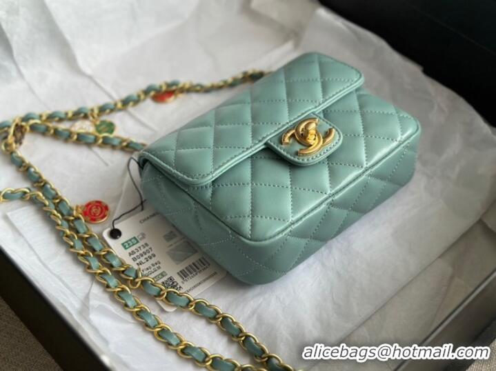 Reasonable Price CHANEL MINI FLAP BAG AS3736 light blue