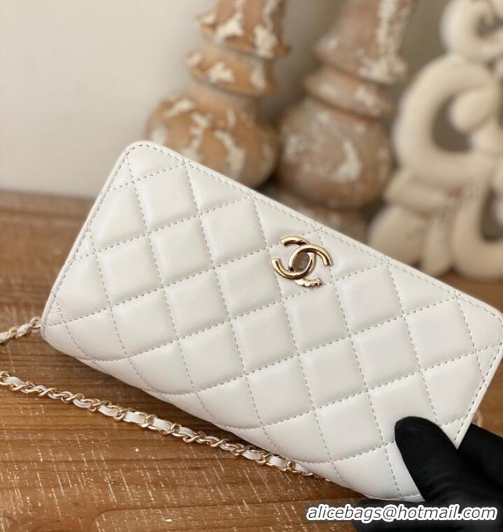 Top Quality CHANEL WALLET ON CHAIN AP1450 white