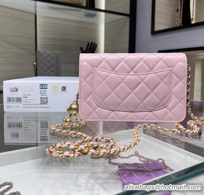 Good Quality CHANEL WALLET ON CHAIN AP1450 pink