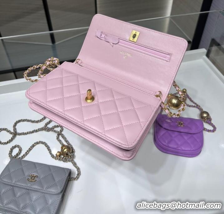 Good Quality CHANEL WALLET ON CHAIN AP1450 pink