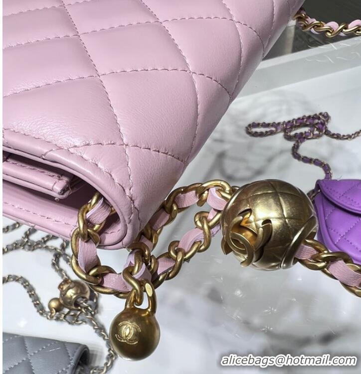 Good Quality CHANEL WALLET ON CHAIN AP1450 pink