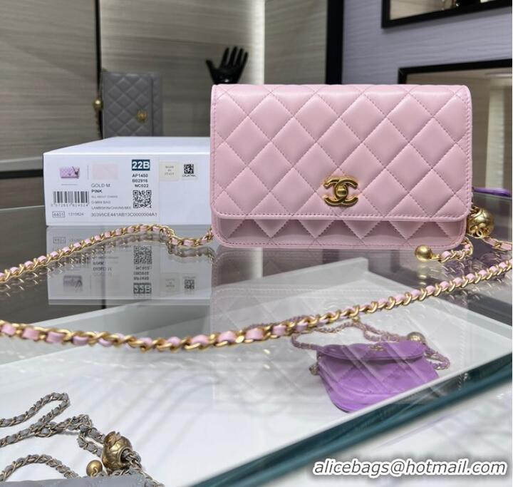 Good Quality CHANEL WALLET ON CHAIN AP1450 pink