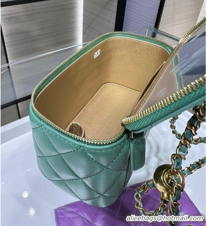 Top Design CHANEL VANITY WITH CHAIN 68106 green