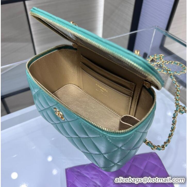 Top Design CHANEL VANITY WITH CHAIN 68106 green