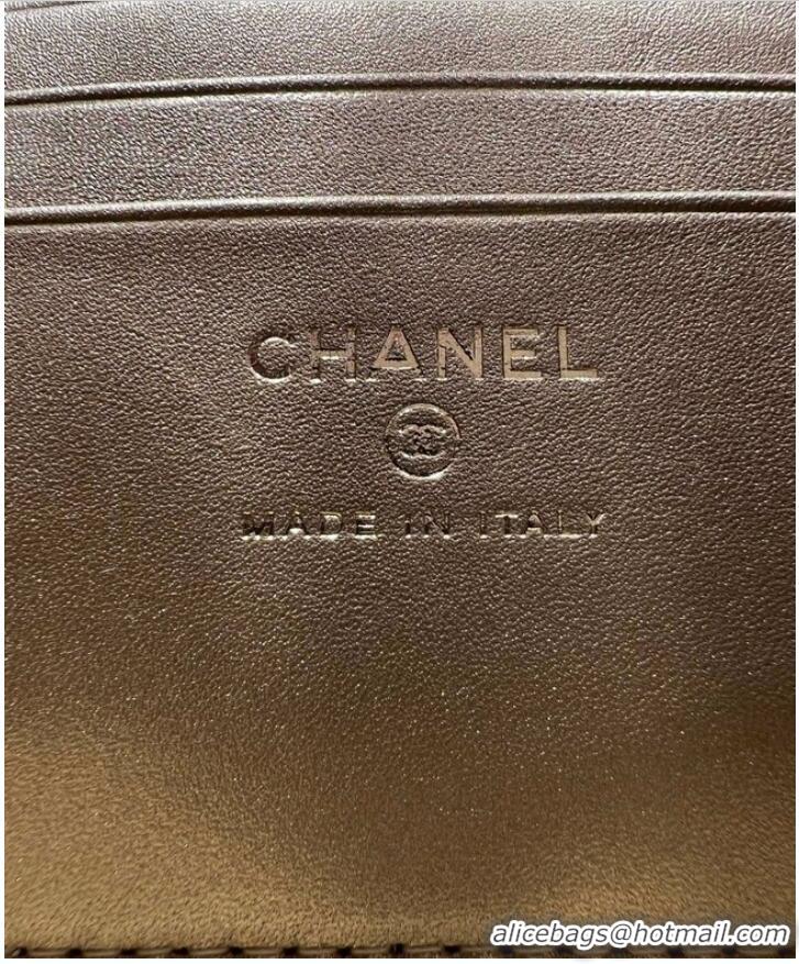 Top Design CHANEL VANITY WITH CHAIN 68106 green