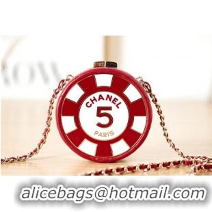 Reasonable Price CHANEL CLUTCH WITH CHAIN AP3074 Red & White