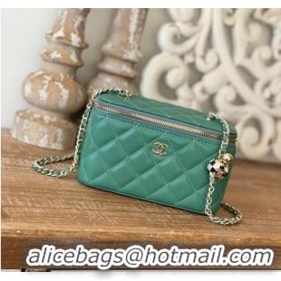 New Fashion CHANEL VANITY WITH CHAIN 81242 green