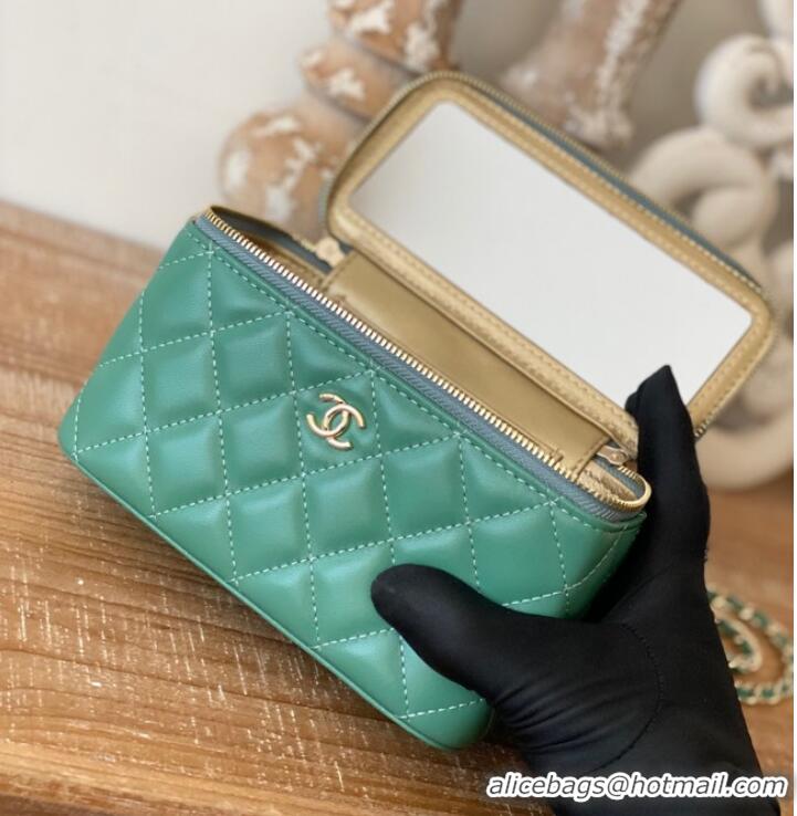 New Fashion CHANEL VANITY WITH CHAIN 81242 green