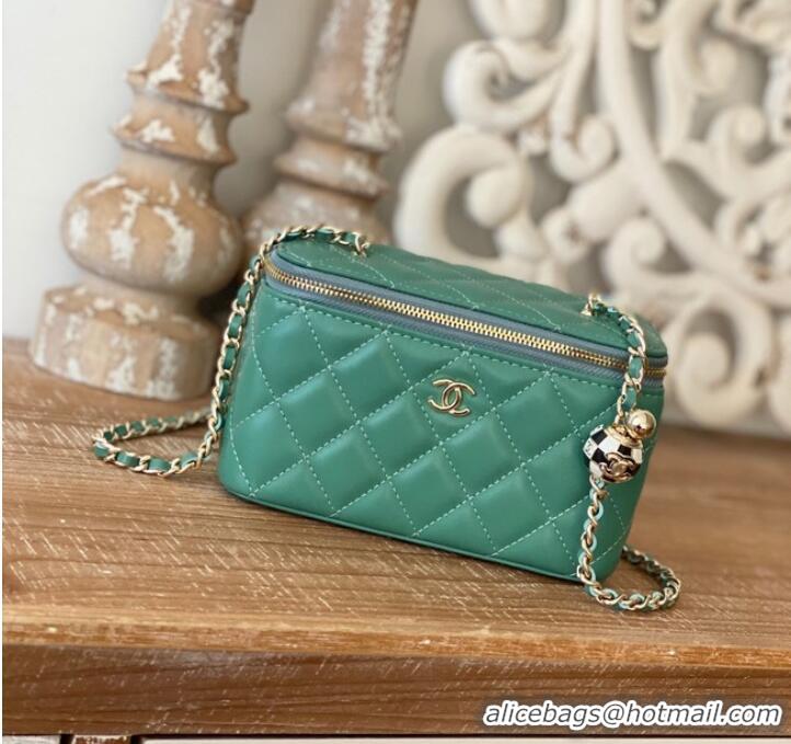 New Fashion CHANEL VANITY WITH CHAIN 81242 green