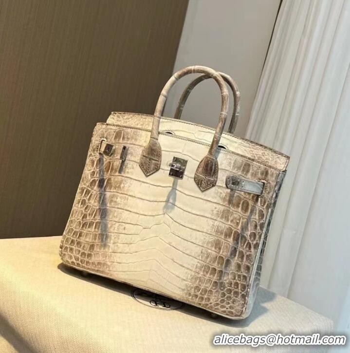 Hermes Birkin 30CM Original South African Nile Crocodile Leather Bag BK30 White&Gray 