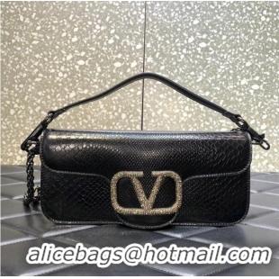 Top Quality VALENTINO Loco Crystal bag 2B0K30 black