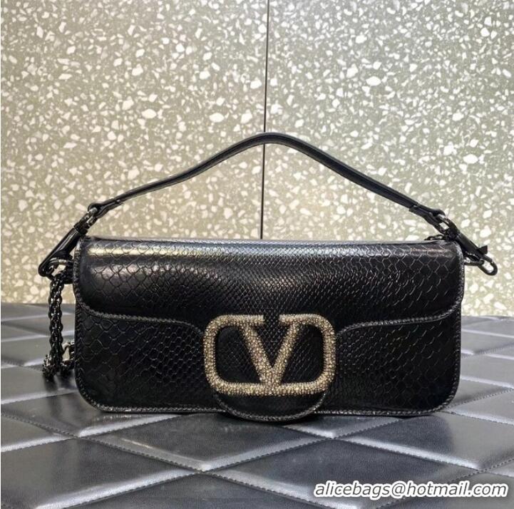 Top Quality VALENTINO Loco Crystal bag 2B0K30 black