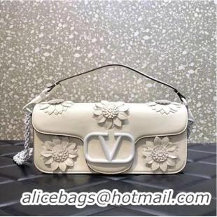 Good Product VALENTINO FLORAL TRIM LOCO BAG WB0K30P WHITE