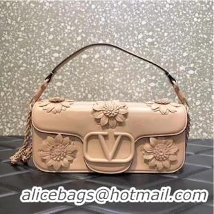 Famous Brand VALENTINO FLORAL TRIM LOCO BAG WB0K30P LIGHT PINK