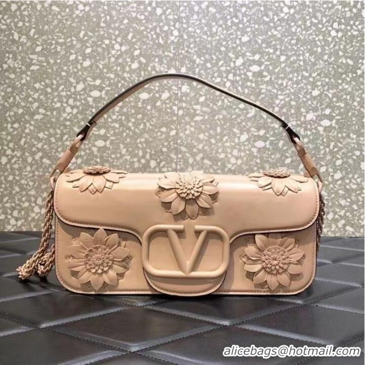 Famous Brand VALENTINO FLORAL TRIM LOCO BAG WB0K30P LIGHT PINK