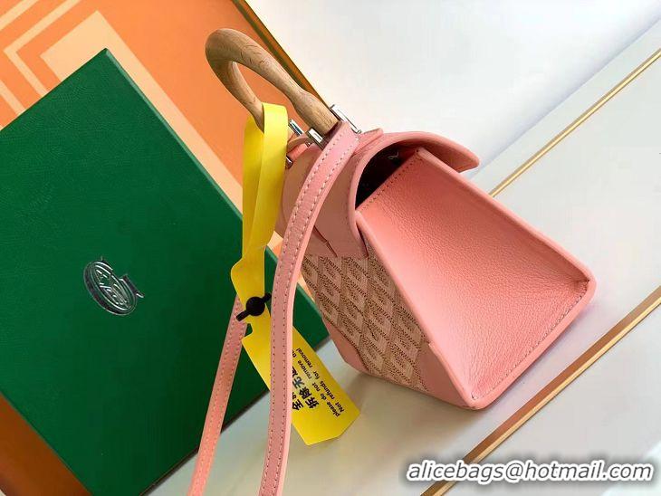 Top Quality Goyard Original Nano Saigon Tote Bag With Strap Mini 8032 New Pink