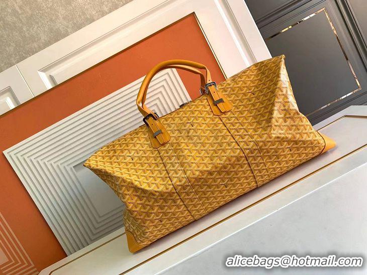 Shop Grade Goyard Original Boeing 55CM Duffle Travel Bag 8000 Yellow