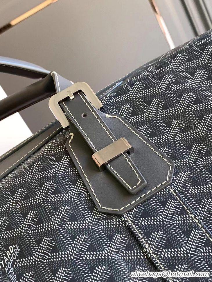 Top Quality Goyard Original Boeing 55CM Duffle Travel Bag 8000 Dark Grey