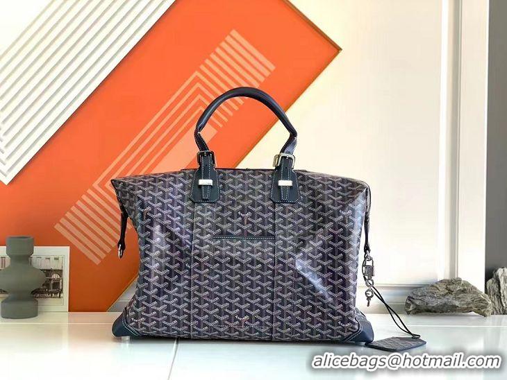 Famous Brand Goyard Original Boeing 45CM Duffle Travel Bag 8001 Navy Blue