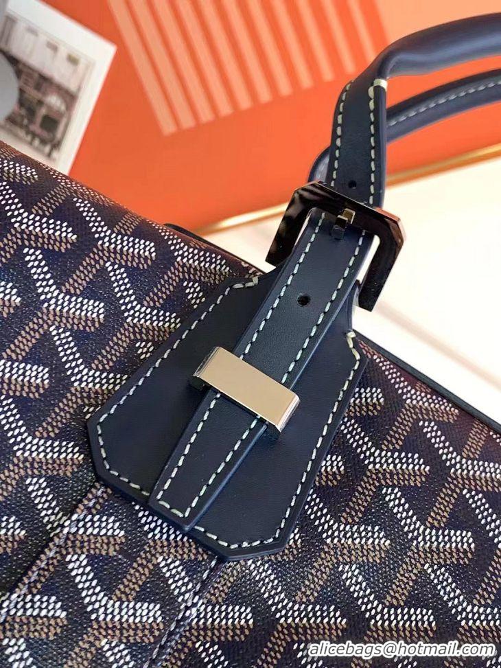 Famous Brand Goyard Original Boeing 45CM Duffle Travel Bag 8001 Navy Blue