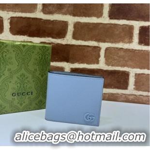 Good Taste Gucci GG Marmont leather bi-fold wallet 428726 light blue