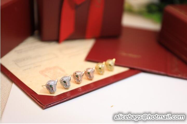 Famous Brand Cartier Earrings CE9077 Gold