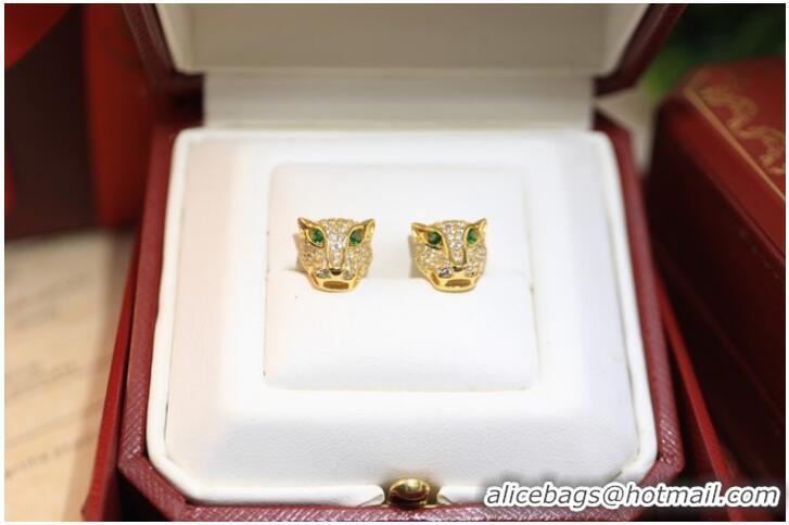 Famous Brand Cartier Earrings CE9077 Gold