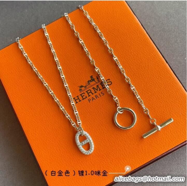 Good Product Hermes Necklace CE7880 Silver