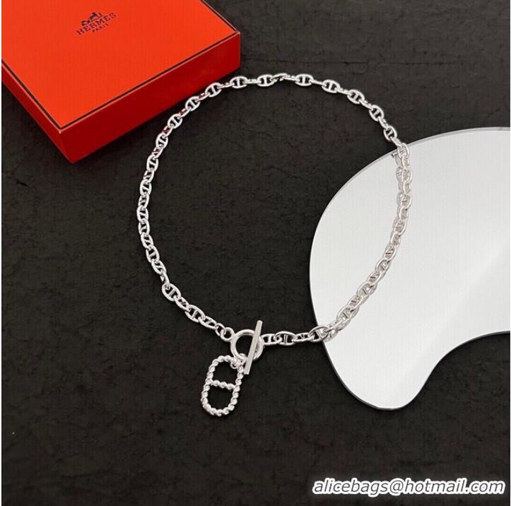 Luxury Inexpensive Hermes Necklace CE9054 Silver