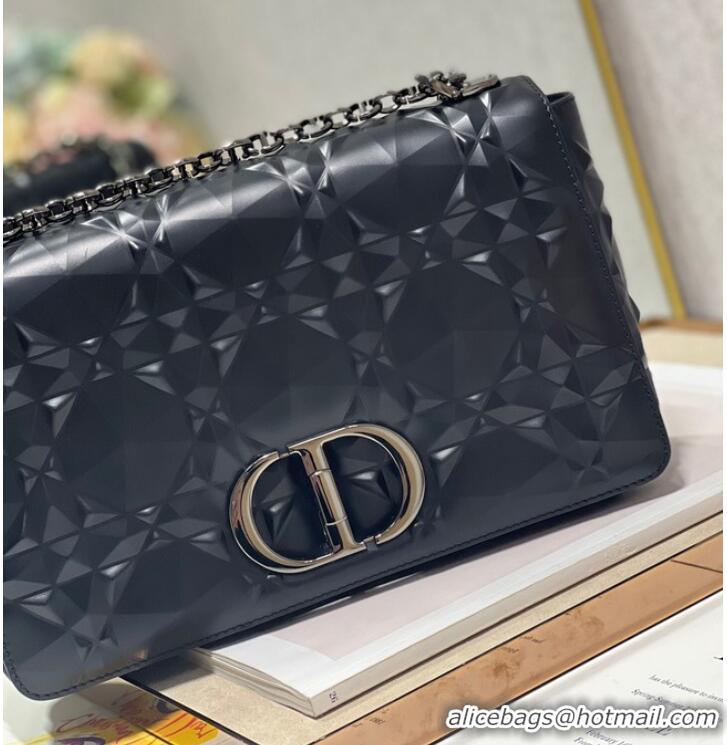 Top Quality MEDIUM DIOR CARO BAG Cannage Calfskin with Diamond Motif M9241UW black&black